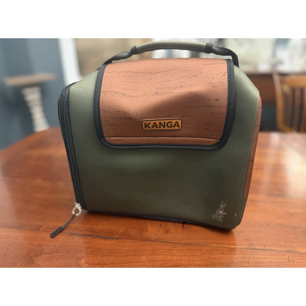 Kanga Coolers The Kase Mate Iceless Soft Cooler 12-Pack Olive Green Woodgrain‎